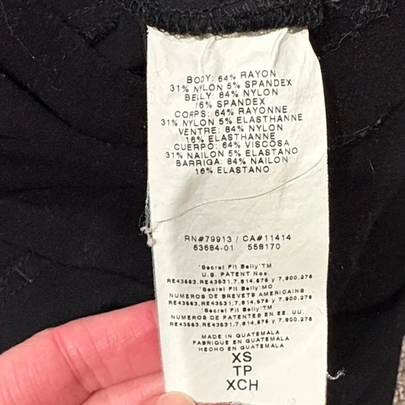 Pea in a Pod maternity leggings in black size XS for work back pockets - Picture 3 of 7